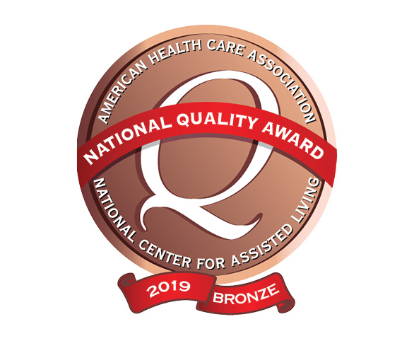 Bronze Commitment to Quality Award badge from the AHCA/NCAL