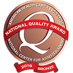 Bronze Commitment to Quality Award badge from the AHCA/NCAL